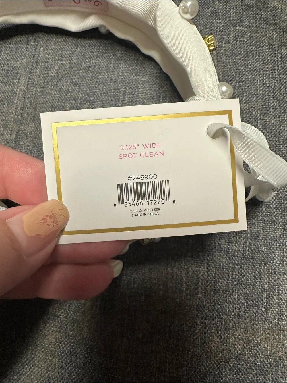 Lilly Pulitzer Embellished Slim Knot Headband- Havana White